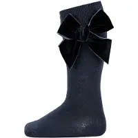 Condor Knestrømper m. Sløyfe - Navy - - 6-12 md - Sokker
