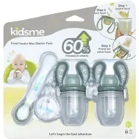 Kidsme Matfôringsautomater - 2-pack - Startpakke - Medium+ - Grå - - OneSize - Food Feeder