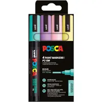 Posca PC-5M 4stk Pastel Farver