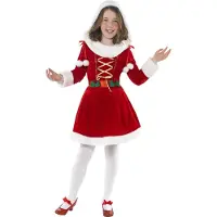 Smiffys Kostymer - Lille frøken Santa - - 10-12 år (140-152) - Kostymer