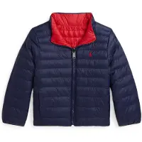 Ralph Lauren Polstret Jakke - Vendbar - Navy/Rød - - 4 år (104) - Dunjakke