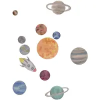 That's Mine Wallstickers - Solar System - Multi - - OneSize - Veggklistremerker