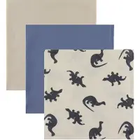 That's Mine Stoffklutene - 70x70 - 3-pack - Bora - Mono Dino - - OneSize - Gulpeklut