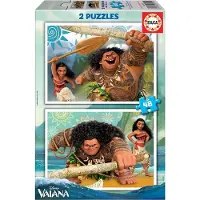 Educa Borras Puslespill - 2x48 Brikker - Vaiana - - OneSize - Puslespill