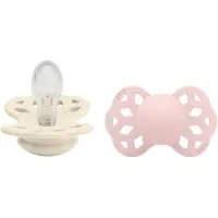 BIBS Infinity Smokker - 2-pack - Str. 1 - Symmetrisk - Ivory/Blo - - 0-6 md - Smokk