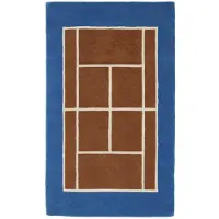 OYOY Teppe - Tennis Teppe - 150x88 cm - Caramel/Optikk Blue - - OneSize - Teppe