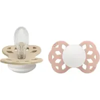 BIBS Infinity Lysende smokker - 2-pack - Str. 2 - Symmetrisk - V - - OneSize - Smokk