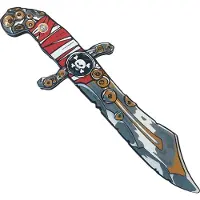 Liontouch Kostymer - Piratkniv - Rød Striper - - OneSize - Kostymer
