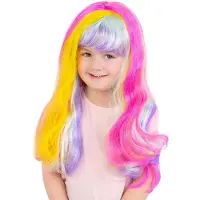 Smiffys Kostymer - Parykk - Unicorn Rainbow - - OneSize - Kostymer
