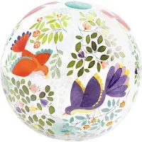 Djeco Badeball - 35 cm - Blomster &amp; Fugler - - OneSize - Badeball