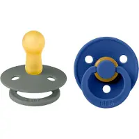 BIBS Colour Smokker - 2-pack - Str. 2 - Rund - Furu/Kornblomst - - OneSize - Smokk