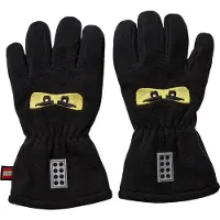 Lego Wear LEGO Ninjago Hansker - Fleece - Svart m. Øyne - - 11-12 år (146-152) - Handsker
