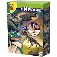 SES Creative Utgraving - Utforsk - T-Rex og skjelett - - OneSize - Dinosaur