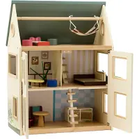 Kids Concept Dukkehus - Aiden - 46 cm - Tre/Flerfarget - - OneSize - Dukkehus