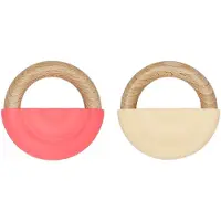OYOY Bitering - Rainbow Teether - 2-pack - Cherry Red/Vanilla - - OneSize - Bitering