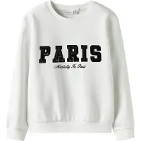 Name It Kids Collegegenser - NkfRetta - Bright White - - 7-8 år (122-128) - Collegegenser
