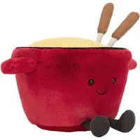 Jellycat Kosedyr - 13x20 cm - Amuseables ostefondue - - OneSize - Kosedyr