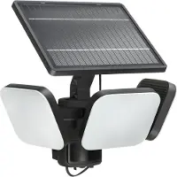 Philips LED-solcellelampe Zyren, svart, 3 000 K, sensor, IP65