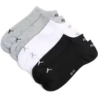 Puma Sneaker Socks Unisex (3-pack), Clothing, Grey/White/Black, 43-46