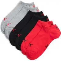 Puma Sneaker Socks Unisex (3-pack), Clothing, Black/Red, 43-46