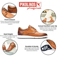 Pikolinos for man. M1A-4276C1 Manacor brown leather shoes (45), Flat, Laces, Casual