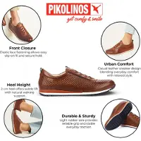 Pikolinos for man. M2A-6252 Liverpool brown leather sneakers (44), Laces, Casual