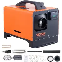 Vevor Diesel Luftvarmer, 12V 5KW Alt-i-ett Dieselvarmer med fjernkontroll og LCD-skjerm, 5L Drivstofftank Bærbar Diesel Parkeringsvarmer, Hurtigoppvarming for RV Tilhenger Campingvogn Båt