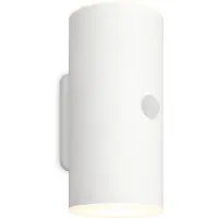 Briloner LED-batteridrevet utendørs LED-vegglampe, hvit, sensor, opp/ned