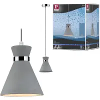Paulmann pendellampe Verve, betong, Ø 20 cm, IP44