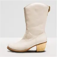 Neosens for woman. 330981F60003_0B0 Leather boots S3098 Munson white -Heel height 5,5cm (42), 5 to 8 cm, Zip, Casual
