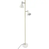 Dyberg Larsen gulvlampe Sleep, kittvit, høyde 165 cm, stål