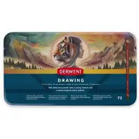Derwent tegneblyant - med 72 deler i blikkboks