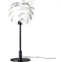 Dyberg Larsen bordlampe Pineapple, hvit/svart, høyde 35 cm
