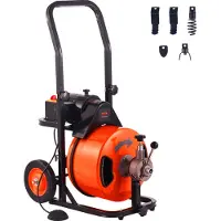 Vevor Avløpsrenser Elektrisk avløpsskrue 3048 x 1,3 cm Automatisk mating