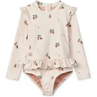 Liewood Badedrakt - UV40+ - Sille - Peach/Sea Shell - - 4 år (104) - Badetøy