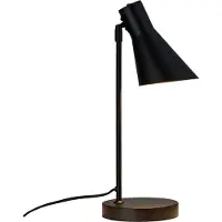Dyberg Larsen bordlampe DL12, svart, høyde 44,5 cm, metall