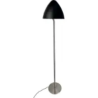 Dyberg Larsen gulvlampe Oulu, svart/stål, høyde 128 cm