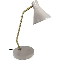Dyberg Larsen bordlampe Sleep, brun, høyde 43,3 cm, stål