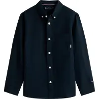 Tommy Hilfiger Skjorte - Lin - Avslappet - Dark Nattmarineblå - - 16 år (176) - Skjorte