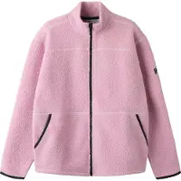 Name It Kids Fleecejakke - Teddy - NkfBulina - Mauve Mist - - 7-8 år (122-128) - Fleecejakke