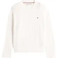 Tommy Hilfiger Genser - Strikk - Ivory Silke White - - 8 år (128) - Genser
