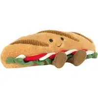 Jellycat Kosedyr - 12x6 cm - Amuseables Caprese Baguette - - OneSize - Kosedyr
