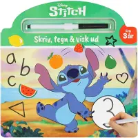 Forlaget Alvilda Aktivitetsbok - Disney Stitch - Skriv, Tegn og slett - - OneSize - Aktivitetsbok