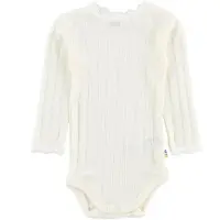 Joha Body - Ull/Silke - I/e - Krem m. Hullmønster - - 50 - Langermet Body
