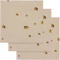 Konges Sløjd Stoffklutene - 65x65 cm - 3-pack - Lemon - - OneSize - Gulpeklut