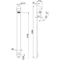 Rada DL400SE/REF.27400 dusjpanel med 1/2 tilkobling