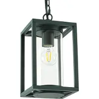 LUCANDE utendørs pendellampe Ferda, grønn, IP44, glass, E27