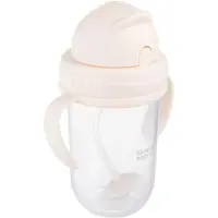 Canpol Babies Babies lekkasjesikker drikkeflaske med sugerør, 270 ml, krem, 56/623_cre