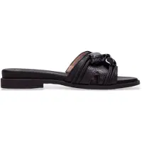 Hispanitas for woman. HV264683 Bali Sandals black (37), Leather, Flat, 1 to 3 cm, None, Casual
