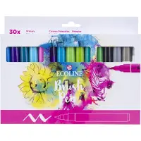 Ecoline Brush Pen-sett, 30 farger, primærfarger